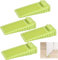 Norhogo 4 Stück Gummi Türstopper transparent gummi, keil, Gummi Türstopper Verwendet auf Badezimmer, Balkontür, Kinderzimmer, Türstopper Gummi Wandpuffer Geeignet für jede Tür, Laminatboden (Grün)