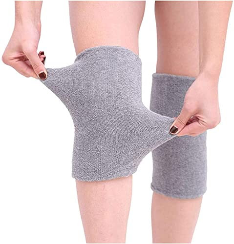 1 Paar Kniewärmer für Damen Herren Winter Warme Knieschoner Dicke Kniebandage Rutschfest Elastisch Knieschützer für Fußball Tanzen Yoga Indoor Sport Thermische Kniekompression Ärmel für Frauen Männer