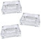 3Pcs Square Transparent Crystal Glass Ashtray European Living Room Office Bar Indoor Restaurant Decoration Cigar Ashtray Men Gift (3)