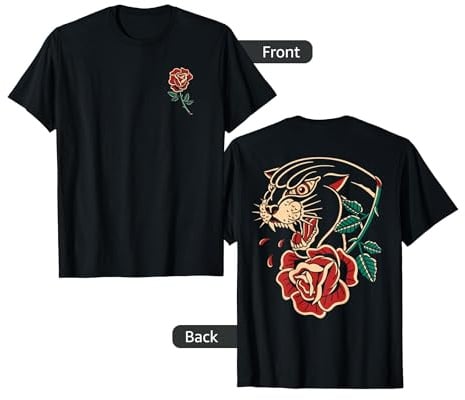 Panther Rose Traditional Tattoo Artist Tattoo Ink Old School T-Shirt