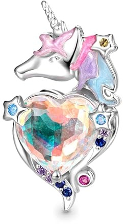 GNOCE Charm Perle Tierkreiszeichen Schlange umarmt Herz Edelstein Charm 925 Sterling Silber Bead Charms für Armband Schmuck Geschenk