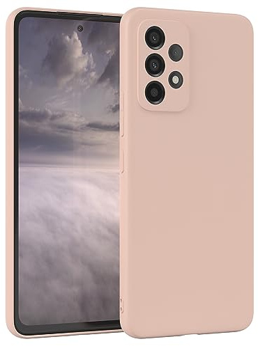 EAZY CASE - Silikonhülle für Samsung Galaxy A53 5G Hülle Silikon Case Rosa weich stoßfeste Handyhülle Galaxy A53 5G Schutzhülle mit Kameraschutz Dünn Premium Schutz Cover TPU Bumper in Altrosa Pastell