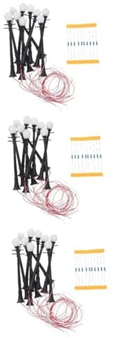 Mikikit 30 Stk Modell Straßenlaterne Mikrospielzeug Puppenhausminiaturen Kinderspielzeug Dorfweglaterne Miniaturmöbel Straßenlaterne Lampe Mini-Lampenmodell dekorative Minilampe ländlich
