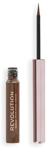 Makeup Revolution, Super Flick Liquid Eyeliner, Highly Pigmented, Brown, 2.4 ml