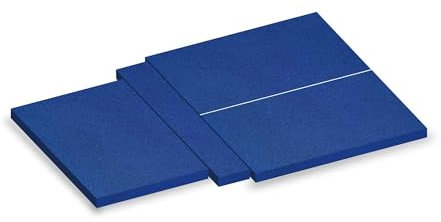Camporan - Matelas Pliable pour camionnette, idéal pour camperiser Ford Transit/Tourneo Courier, Mousse Haute densité 30 kg/m³, 185x130x6 cm, Bleu foncé