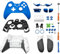 Hzxkqmil Kit de Carcasa Completa de Repuesto para Xbox One Elite 1er Mando - Incluye Cubierta de Cáscara Marco Central Rieles Laterales Botones ABXY Parachoques LB RB Accesorios (Azul)