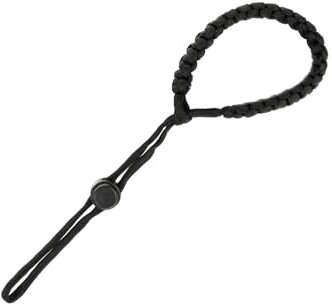 Caruba Schwarz Cord Handgelenkband - Sicherer Halt - Stilvolles Design - Verstellbare Passform - Komfortabler Griff