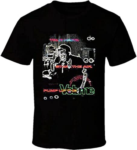 sukanosi Pump up The Volume Slater Retro Deejay T Shirt Black Mens