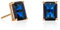 namana Simples Boucles d'Oreilles Bleu Saphir en Taille Emeraude en Argent Sterling 925 Plaqué Or, Boucles d'Oreilles Or pour Femme et Jeune Filles avec des Pierres Rectangles Bleues