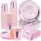 PUFIER Lot de 100 assiettes de fête, jetables, pour discothèque, mariage, pique-nique et excursions, rose