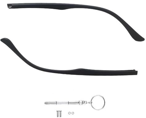Brillen Ersatzbügel Beine, Brillenbügel Rahmen Ersatz, DIY Brillenbügel mit Schrauben und Schraubendreher, Schwarz