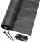 Jardinion 25m Toile anti-mauvaises herbes 100g/m² + 20 piquets, perméable, noir