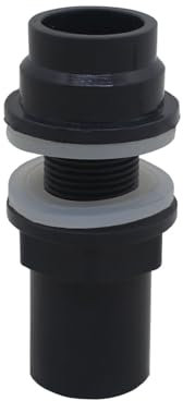 Racor salida deposito pasamuros deposito agua roscado conector manguitos adaptador pvc acuario tubo (32mm internal diameter)