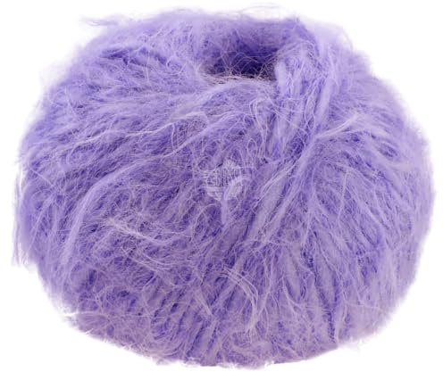 LANA GROSSA Basta| Garn im Fake Fur Look, locker verzwirnt, Franseneffekt& Merinofasern | Handstrickgarn, 50% Schurwolle & 50% Polyamid | 50g Wolle zum Stricken& Häkeln | 100m Garn FB 19