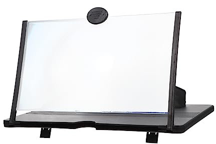 VILLFUL Bildschirmlupe Handy Bildschirmverstärker Hd Optische Lupe Mit Rutschfestem Ständer Schutz Der Augen Für Smartphone Videoanzeige Zuhause Camping Reise