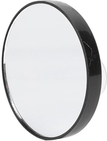 Miroir grossissant, 7,5 cm, montage facile, miroir grossissant x10 avec 3 ventouses très absorbantes pour voyage (noir)