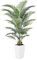 VeriNatural Palmier Artificiel 180cm-Arbre Fausse Réaliste pour Décoration Intérieure/Extérieure-Plante Artificielle Grande Résistant aux UV avec Pot Carré Blanc Carré pour Salon, Bureau, Jardin,VN130