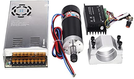 CNC-Spindelmotor-Kit, Hochgeschwindigkeits-500-W-Brushless-ER11-Spindelmotor + 55-mm-Klemmhalterung + Netzteil + Treiber for CNC-Fräser-Werkzeugmaschinen für CNC-Fräsmaschine