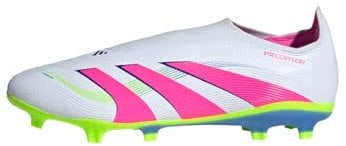 adidas Unisex Predator League Laceless FG/MG Fußballschuh Cloud White/Lucid Pink/Lucid Lemon 44