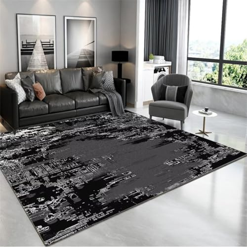Kunsen rugs for living room sale out door rug Classic gray black living room carpet non-slip washable outside rug large 70X140CM