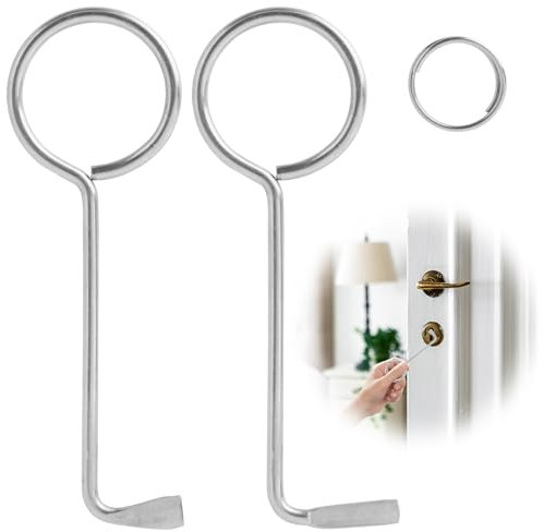 Annlpoy 2pcs llave maestra universal cerradura ganzuas cerrajeria profesional para abrir puertas profesionales,para Puertas de Habitación, Abridor de Puertas Multifuncional para Cerrajeros y Bomberos