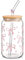 EujRcf Pink Bow Glass Tumbler, 16oz Iced Coffee Cup, Glass Tumbler with Straw and Lid, Bow Cup for Iced Coffee, Bubble Tea, and Cocktails, Elegant Gift for Women