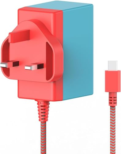 HAFIUEGE 39W USB C Charger for Nintendo Switch, Switch OLED, Switch Lite, Switch Dock and Switch Pro Controller with 5.9ft USB Type C Cable, 15V Fast Charging Supports TV Mode and Dock Station