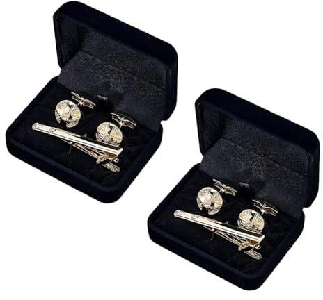 NBEADS 2 Pcs Velvet Cufflink Box, 7.7x6.1x3.15cm Portable Jewelry Organizer for Travel and Daily Use Tie Clips Jewelry Giving and Storage, Black