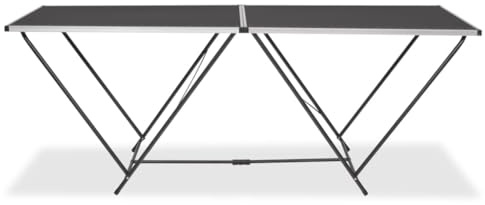 Solivagant Tavolo Pieghevole per Carta da Parati MDF Alluminio 200x60x78cm,Nero,8.95kg