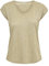 Only Onlsilvery S/S V Neck Lurex Top Jrs Noos, Maglietta Donna, Oro (Gold Colour Gold Colour), L
