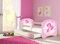 CLAMARO 'Fantasia Weiß' 160 x 80 Kinderbett Set inkl. Matratze, Lattenrost und mit Bettkasten Schublade, mit verstellbarem Rausfallschutz und Kantenschutzleisten, Design: 07 Pinke Fee