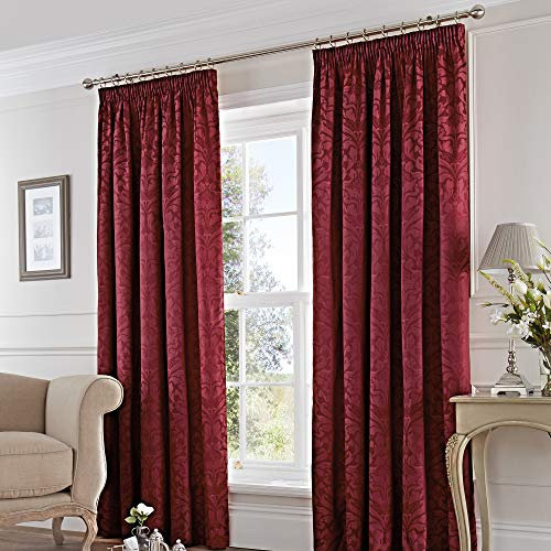Fusion - Eastbourne - Curtains, 168 x 137cm, Burgundy