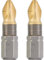kwb 2 x Bits 25 mm PZ 1 Titan Tin 124101 (Tin, TQ 60 Stahl, ISO 1173 Antrieb C6.3)