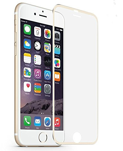Protecteur d'écran en verre trempé MuStone - Compatible avec 3D Touch - Protection complète de bord à bord - Bords en métal - Pour iPhone 6 Plus et iPhone 6s Plus de 5,5 pouces