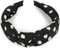 styleBREAKER Damen Haarreif mit Punkte Muster und Knoten im Retro Style, Rockabilly, Vintage Look, Haarband, Headband 04026015, Farbe:Schwarz-Weiß