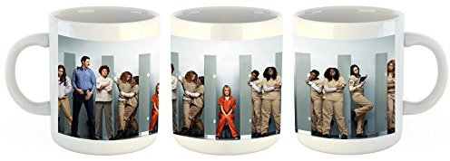 Unified Distribution Orange is The New Black - Tasse mit Motiv Bedruckt, 300ml C-Henkel. Tolles Geschenk für Büro, Küche, Geburtstag, Lieblingstasse zum Frühstück