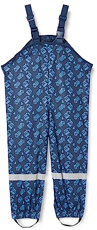 Playshoes Matschhose Regenlatzhose Ungefüttert Unisex Kinder Wind- und wasserdichte Regenhose Regenbekleidung, Baustelle, 92