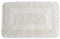 Loberon Badematte Jasmin, besonders weich, trocknet schnell, romantische Rüschenborte, Badvorleger, Badteppich, Badtextilien, Baumwolle, weiß