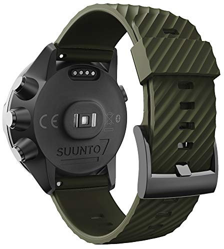 WIIKAI Armband Ersatzarmbänder kompatibel für suunto 7/9/9 baro/spartan sport/D5 Silikon Ersatz Uhrenarmbänder.(Armeegrün)