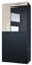 Vladon Stand-/Hänge Vitrine Movie, Schwarz matt/Eiche sägerau - Moderne Glasvitrine - (BxHxT): 50,5 x 111 x 32,5 cm