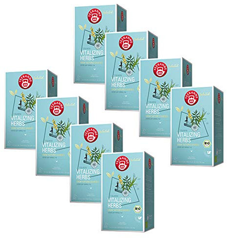 Teekanne Selected Vitalizing Bio Herbs Luxury Cup Pyramidenbeutel 40g / 8er Pack