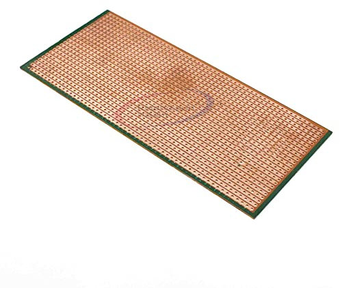 Reland Sun 2 Stück 6,5 x 14,5 cm Stripboard Veroboard ungeschnittene PCB Platine einseitige Leiterplatte Perf Board für DIY Löten und Elektronikprojekte