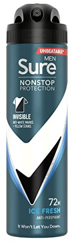 Sure Men Invisible Ice Fresh Nonstop Protection Anti-Transpirant Deodorant Aerosol 150 ml