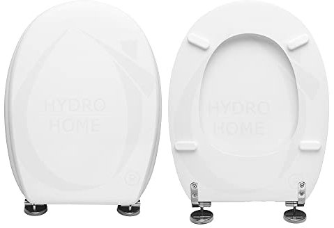 HYDRO HOME Toilettensitz, Weiß, Modern, Holz, kompatibel mit TISSI CATALANO, WC-Sitz aus Holz, beschichtet mit 2 mm Harz, WC-Board mit Scharnieren zur Befestigung, Made in Italy