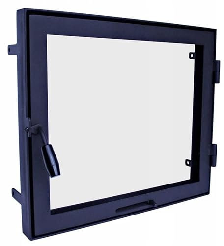 Genérico Puerta de horno 80 x 60 cm, hierro fundido, con ventana grande, para horno de pizza