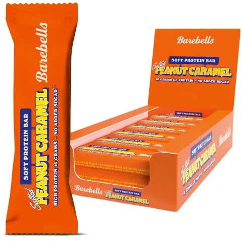 Barebells Barre de protéine Soft Bar 16g proteine, 12x55g chocolat protein bars (Salted peanut Caramel)