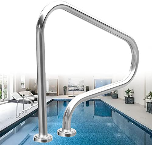 Pasamanos De Piscina Barandilla De Piscina Para Entrada De Piscina Enterrada, Baños De Aguas Termales, Jardín Trasero, Acero Inoxidable 304, Capacidad De Carga De 250kg, 80x80cm ( Size : 1 pack )