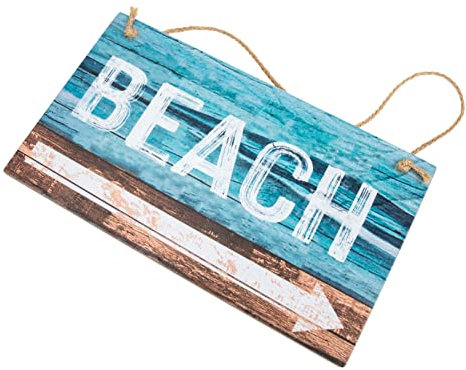 Hoement Cartello in Legno per La Spiaggia Decorazione per Casa E Cucina Cartello Direzionale per La Spiaggia Decorazione per La Spiaggia
