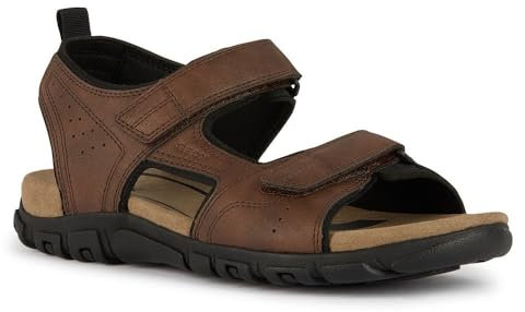 Geox Homme Uomo Sandales Strada B Sport, Marron foncé, 42 EU