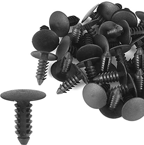 Lot de 40 rivets en plastique de 5 mm de diamètre pour fixation de pare-chocs, clips de retenue de panneau de garniture, clips noirs pour voiture